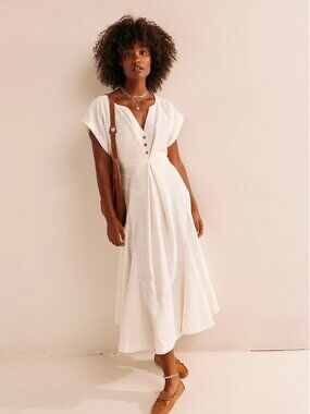 Free People Outta Here Midi Dress Ivory Small | NWOT Free-Est | Sold Out